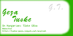 geza tuske business card